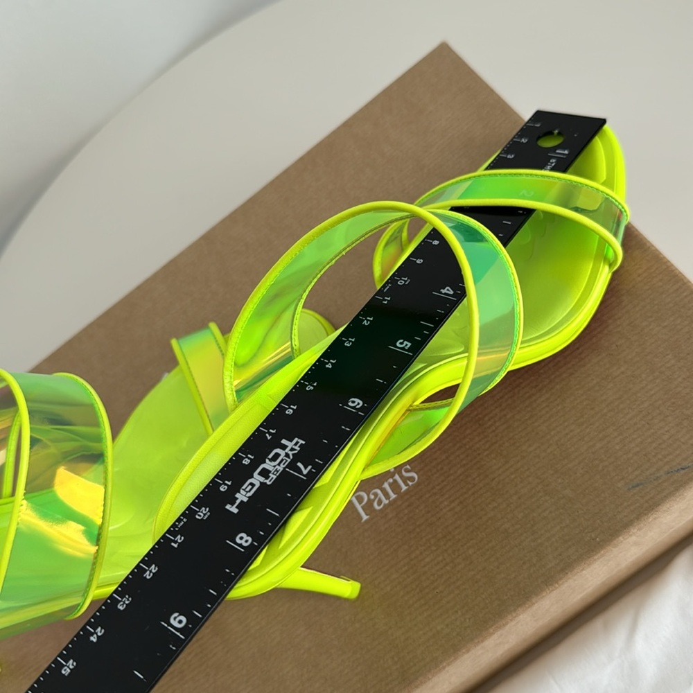 CHRISTIAN LOUBOUTIN *NEW* Neon Green Heels with Box & Dust Bag - Picture 16 of 17